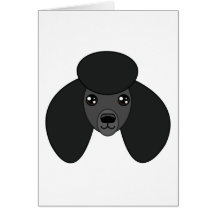 Black Poodle Card