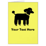 Black Poodle Greeting Card