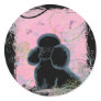 Black Poodle Hummingbirds Art stickers tags