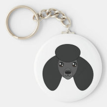 Black Poodle Keychain