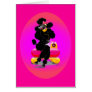 Black Poodle on Phone Retro Design