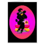 Black Poodle on Phone Retro Design