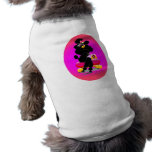 Black Poodle on Phone Retro Design