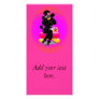 Black Poodle on Phone Retro Design