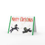 Black Poodles Playing Merry Christmas Note Cards