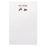 Black Poodles Playing Merry Christmas Stationery