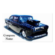 Black POW custom classic car Business Cards