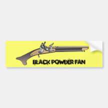 BLACK POWDER FAN BUMPER STICKER
