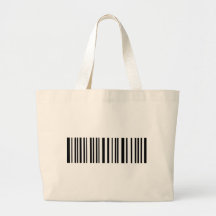 black product bar code item canvas bags