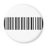 black product bar code item magnet