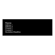 Black Profile Card Business Card Template