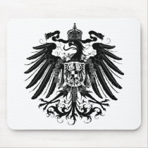 Black Prussian Eagle Mouse Pads