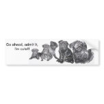 Black Pug bumper stickers