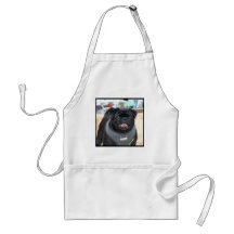 Black Pug Dog Aprons