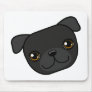 Black Pug Mouse Pads