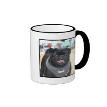 Black pug mug