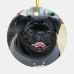 Black Pug ornament