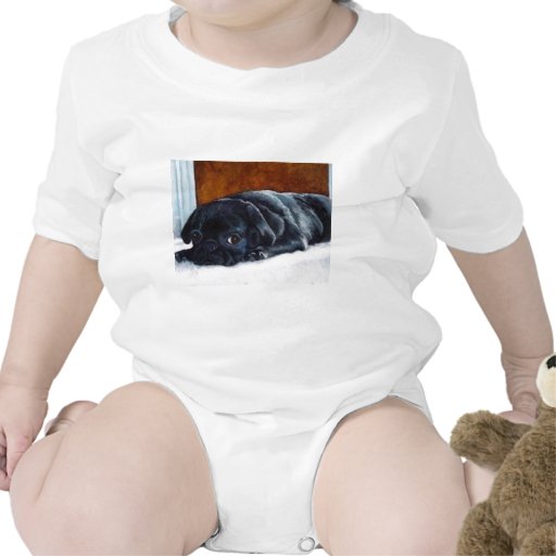 Black Pug Puppy T Shirt