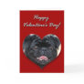 Black Pug Valentines Day Card