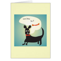 Black Puppy  > Xmas card