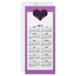 black purple heart 2011 calendar rack cards