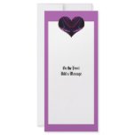 black purple Love heart valentines rack cards