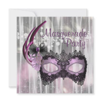 Black Purple Masquerade Party