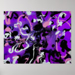 Black,Purple,Pink & White Design - Poster