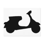 black racing scooter postcards