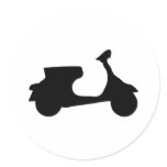 black racing scooter sticker