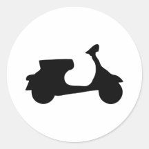 black racing scooter sticker