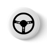 black racing steering wheel icon buttons