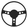 black racing steering wheel icon sticker