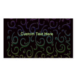 black rainbow scroll business cards