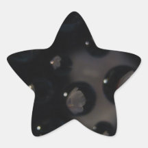 BLACK RAINDROPS FLOWER REFLECTION RANDOM ABSTRACT STICKERS
