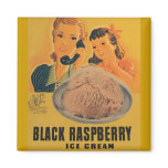 black rasberry ice cream ad magnet