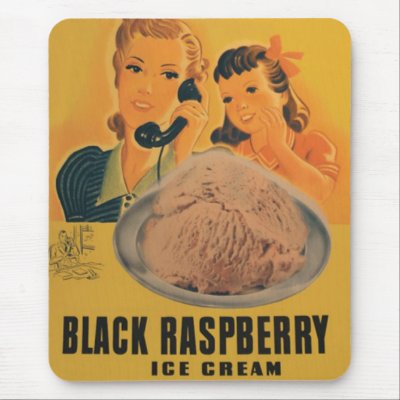 black rasberry ice cream mouse pad by amazingvintage