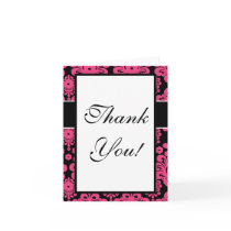 black raspberry red pink mod damask design cards