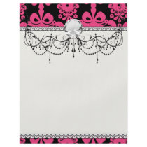 black raspberry red pink mod damask flyers