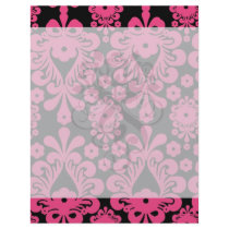 black raspberry red pink mod damask personalised flyer