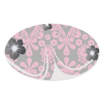 black raspberry red pink mod damask stickers