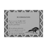 Black Raven Gothic Frame Wedding Accomodations Custom Invite