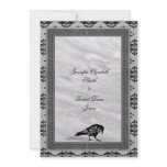 Black Raven Gothic Frame Wedding Invitation