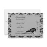 Black Raven Gothic Frame Wedding Save the Date Invites