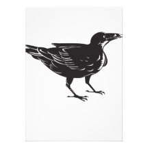 Black Raven Retro Invite