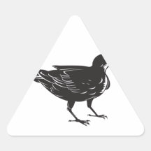 Black Raven Retro Triangle Sticker