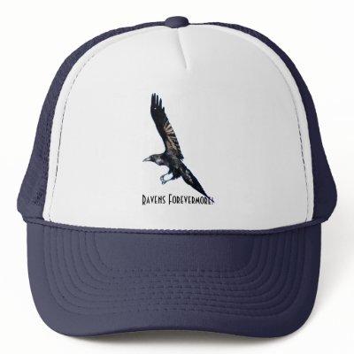 Black Raven Series Trucker Hat by RavenSpiritPrints