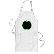 Black, Red and Green Apple Design. Apron
