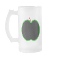 Black, Red and Green Apple Design. Coffee Mug