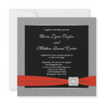 Black Red Black Wedding Invitations